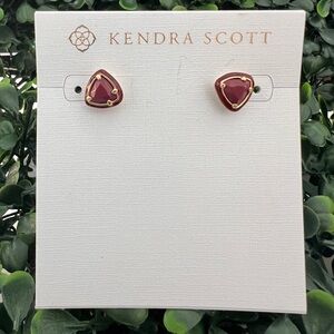 Kendra Scott Arden MaroonMagnesite  Studs Gold